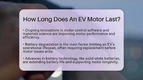 How Long Does An EV Motor Last? - Talking Tech Trends