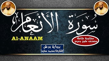 سورة الأنعام مكتوبة كاملة - القارئ محمد سايد -  Mohamed Sayed - Surat Al Naam
