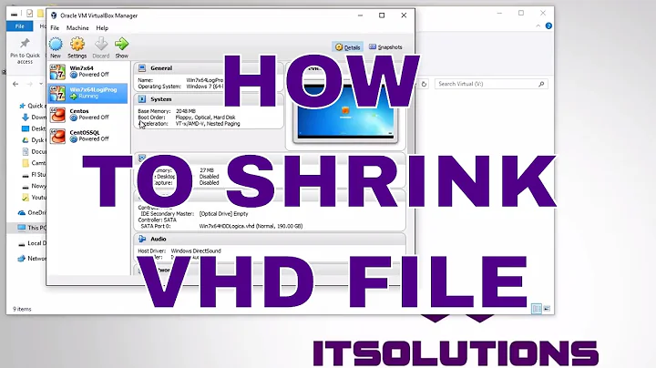 VirtualBox How to Shrink decrase size of VHD files (Virtual Hard Disk) Compact VDisk
