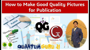 How to Make Good Quality Pictures for Publication