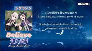 Lagu Jepang Lirik Terjemah Indo || [Ending Beyblade: Burst] SHIKLAMEN - Believe