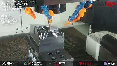 [AURA] Rib machining with PSM on #Yasda YMC 430 #powermill #auratools #mst