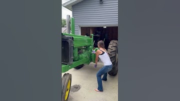 FINALLY!!! She started her 1944 John Deere A #johndeeretractor #antiquetractors #farming