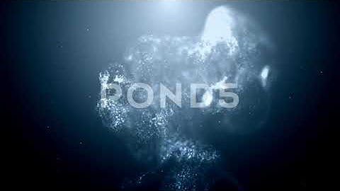 Blue Background With Chaotically Moving Particles