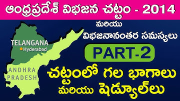 విభజన చట్టం లో గల భాగాలు & షెడ్యూల్లు |PART-2| AP Bifurcation Act 2014|MYNDS ACADEMY