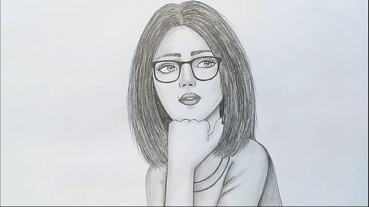 How To Draw A Girl Step By Step Girl With Glasses Youtube