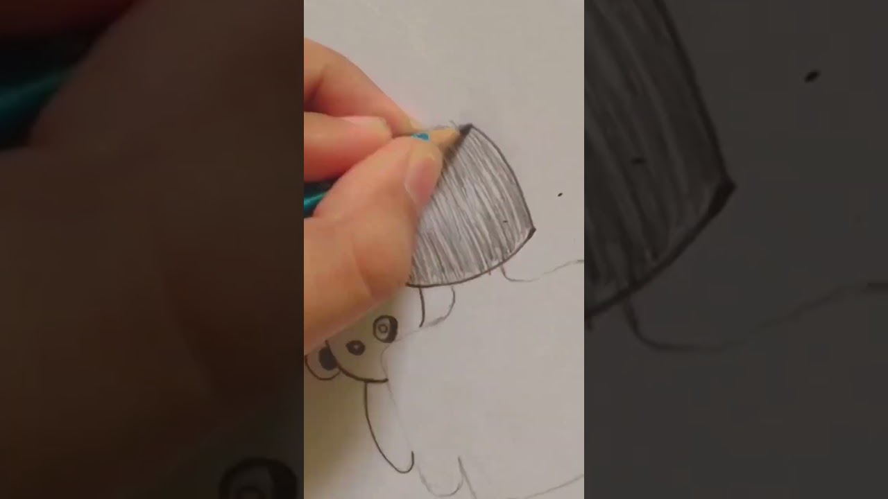 Sketch of a girl with teaddy bear🐻 