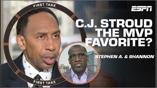Stephen A. & Shannon Sharpe DEBATE whether C.J. Stroud is the NFL MVP! | First Take