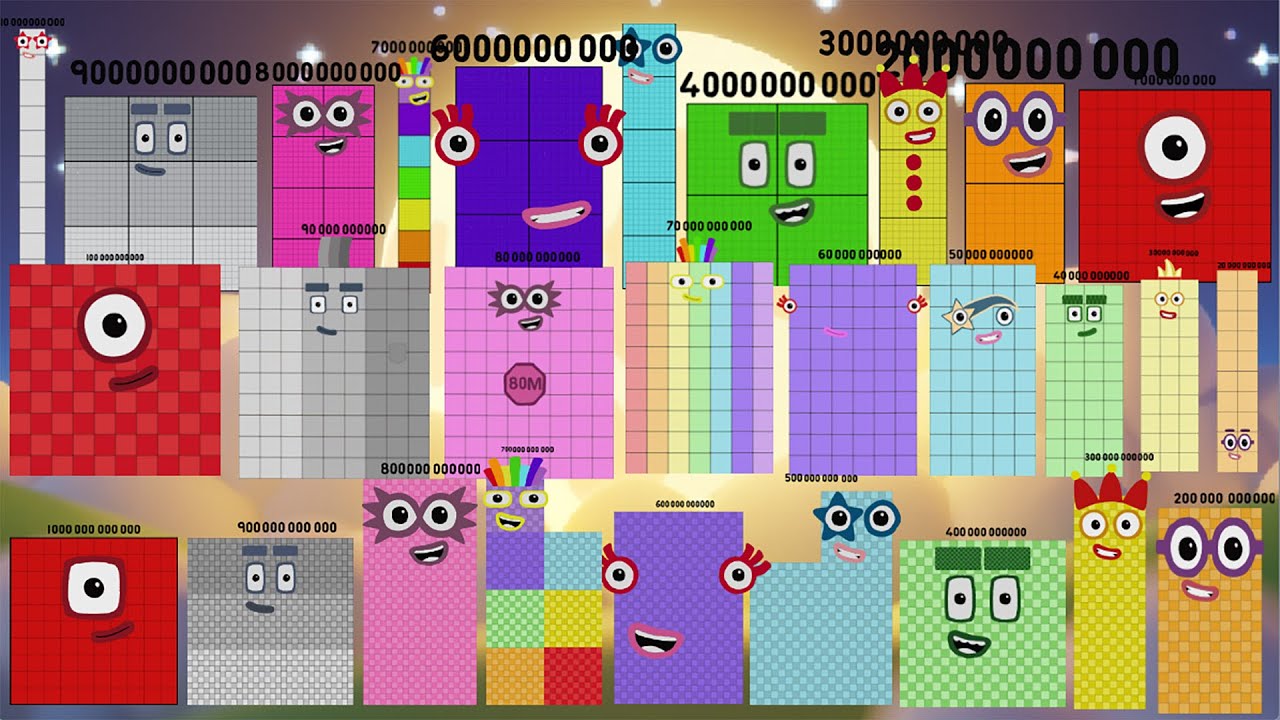 The Ultimate Battle Giant Numberblocks Band 1B-1T | Compilation Numberblocks