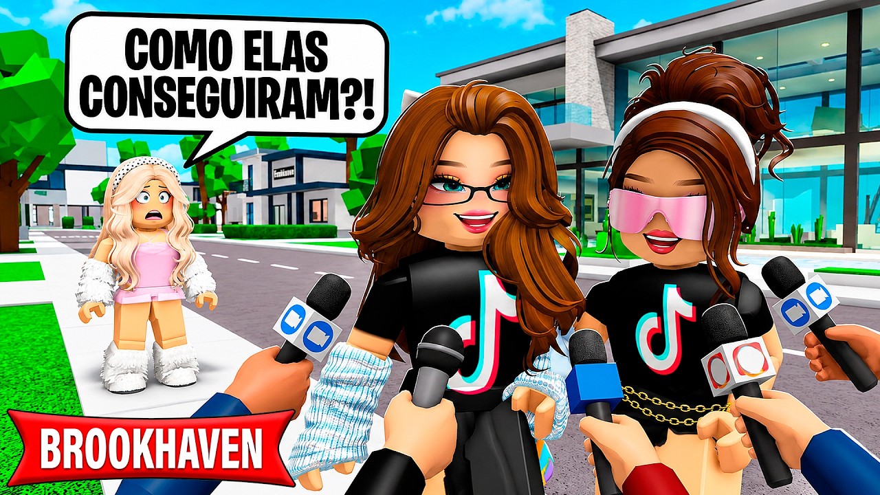 AS GARIS VIRARAM TIKTOKERS FAMOSAS | Historinhas Brookhaven RP | Roblox