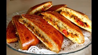 Two stuffed bread rolls baked in the oven without kneading, soft, delicious and economical. screenshot 5