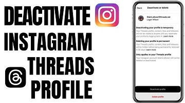 How to deactivate Instagram threads profile