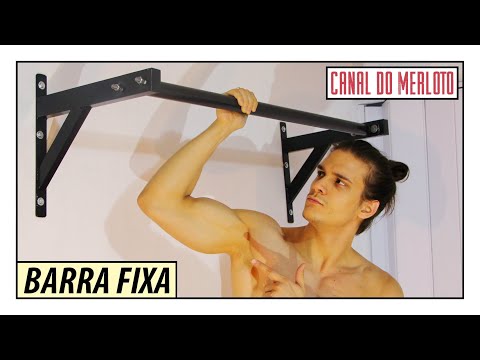 Barra Fixa de Parede Pegada Mistatreino Cross Over Musculação em Casa Cross  Fit