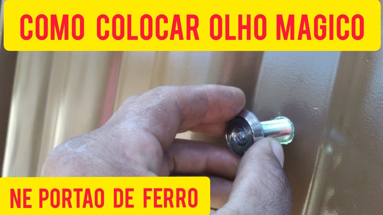 Como colocar olho mágico em um portão de ferro - YouTube