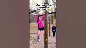 Monday Monkey Bar Challenge 💪 Boy vs Girl 👀 #monkeybar #challenge #cooldown