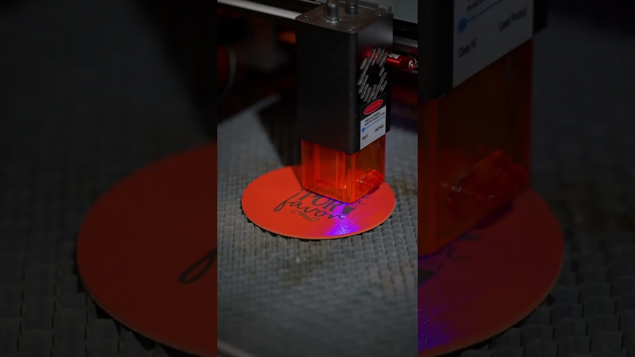 Test the X1 works on a leather coaster engraving. 