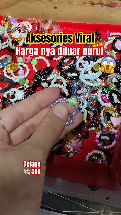 LAGI VIRAL!! MAHAL ATAU MURAH⁉️ #asmr #review #aksesoris #bracelet #manikmanik #beads #gelang #short