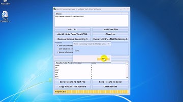 How To Use Word Frequency Count In Multiple Web Sites Software
