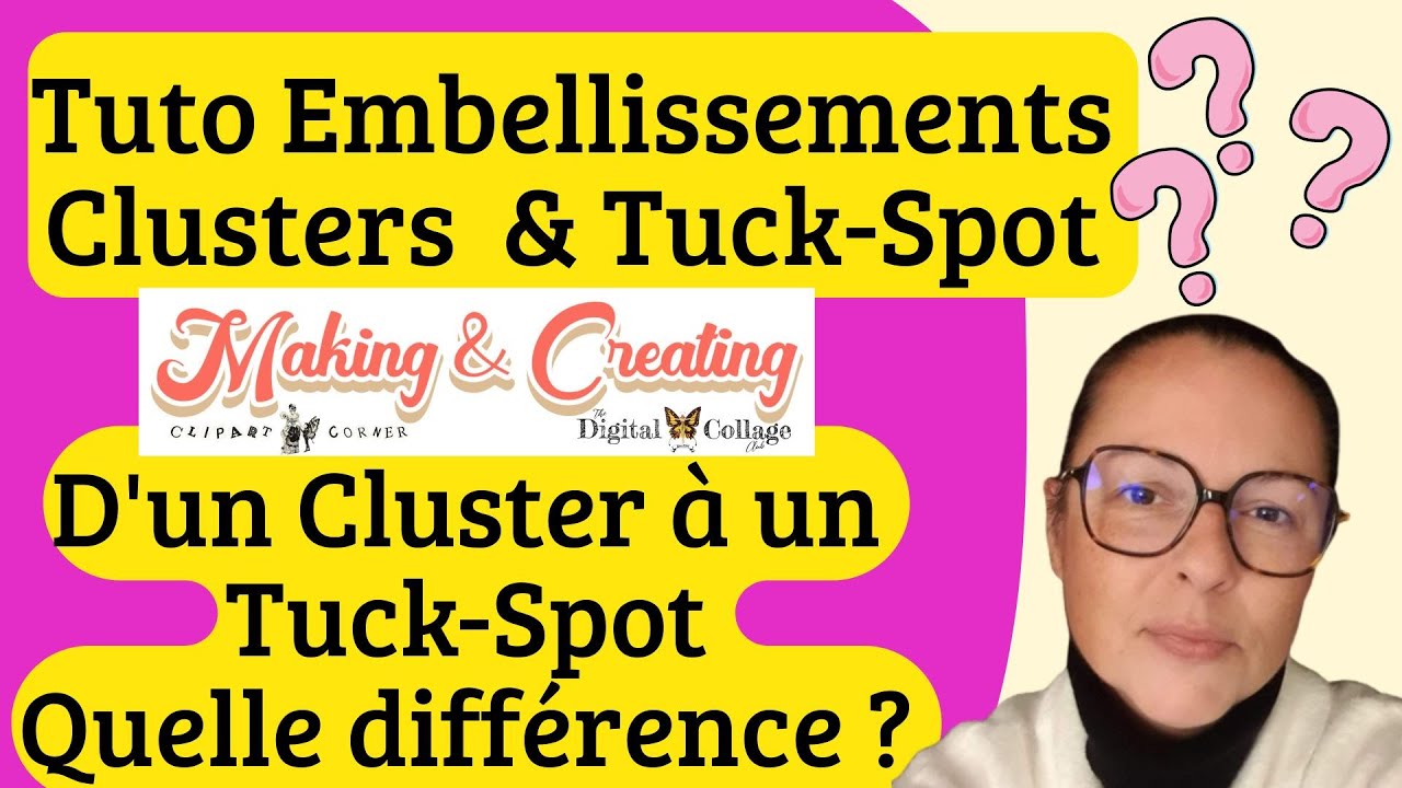 Tuto Embellissements Junk Journal Clusters VS Tuckspot pour Débutant @Tina-MakingandCreating