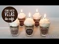 Velas con forma y aroma a cafe