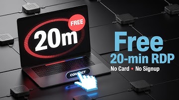 How To Get Free Rdp For 20 Minutes — No Card, No Account Needed!