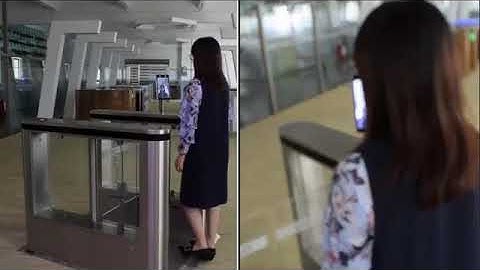 Face recognition & Temperature detection Turnstile Gate