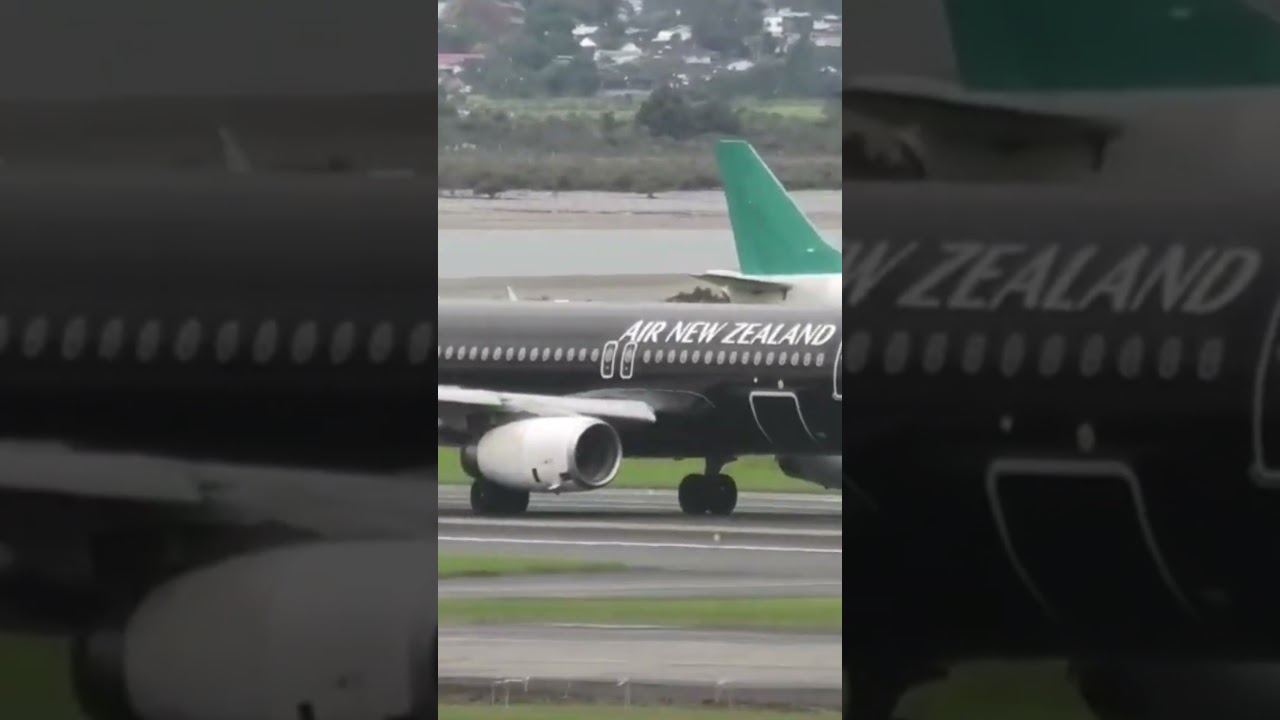 Air NZ Black Livery A320 Departure From AKL