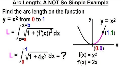 Calculus 2: Ch 18 Arc Length (of Curves) (5 of 18) A NOT So Simple Example (ANSW: 1.479)