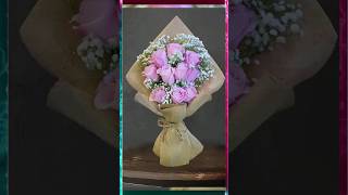 10 Roses wrapping technique, Wrapping Flowers Bouquet #flowertech9 #flowers