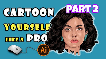 Cartoon YOUR-SELF/PHOTOS Like a PRO [STEP-BY-STEP] With Mouse 🖱- ADOBE ILLUSTRATOR TUTORIAL (Part.2)