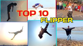 TO 10 FLIPPER NI INDIA🇮🇳 FLIPS amazing flip😲 public relations# anishjumpper