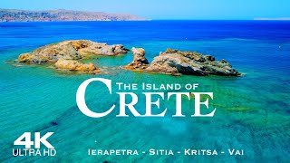 [4K] CRETE 2024  4 HOUR Drone Aerial of Ierapetra Sitia Vai & Kritsa | Greece Kreta Creta