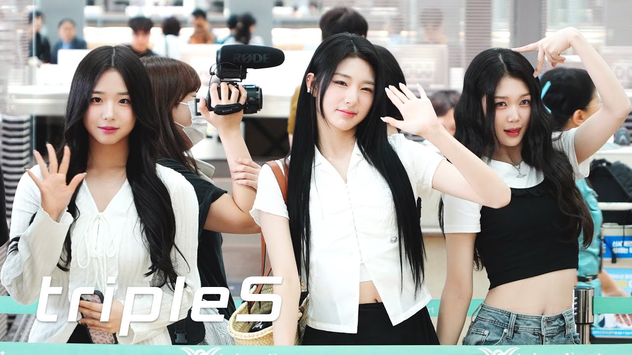 트리플에스 tripleS 채연 나경 유빈 신위 워터밤 두바이 출국 Departure for DUBAI 4K 240606