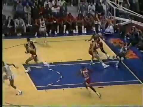 MICHAEL JORDAN - Dunks on Patrick Ewing!!  Bulls @ Knicks Christmas Day 1986