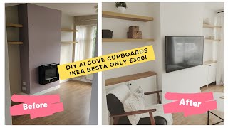 DIY Alcove BuiltIn Cupboards Shelves IKEA BESTA £300
