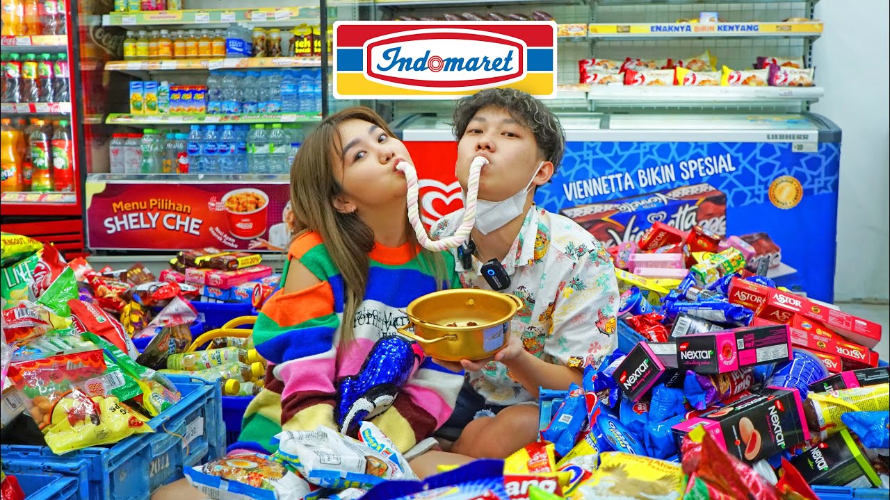 BORONG SEMUA BARANG INDOMARET SAMPAI KOSONG!!!