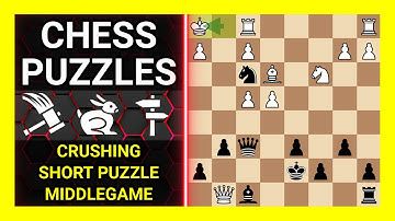 Chess Puzzles to Practice. Themes: Crushing, Short puzzle, Middlegame. Learn Chess