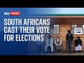 Voters cast their ballots in cape town for the south african elections
