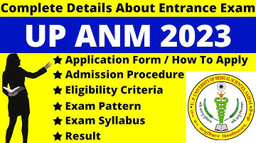 UP ANM 2023 Full Details: Notification, Dates, Application, Syllabus, Pattern, Eligibility