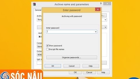 Cách đặt mật khẩu cho file nén bằng Winrar