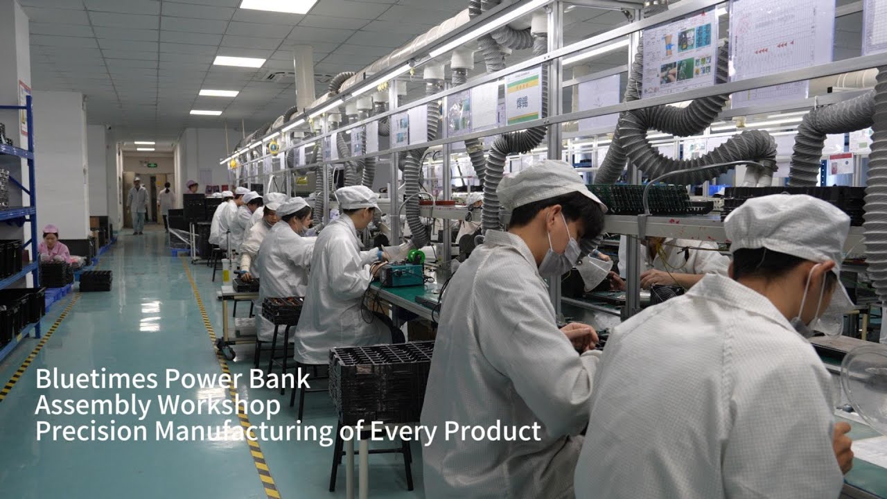 Bluetimes Power Bank Assembly Workshop Precision Manufacturing of Every Product