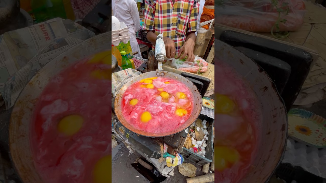 Red Sting Omelette!! ~ Indian Street Food 