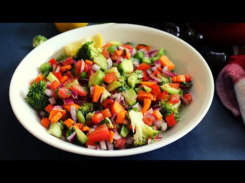 healthy vegetable salad recipe for weight loss-weight loss salad for lunch or dinner | Yummy Indian Kitchen