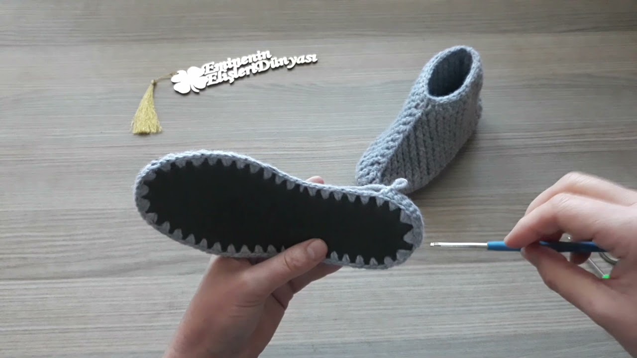 29 30 NUMARA ERKEK ve KIZ BOT YAPILIŞI/ÇOK KOLAY ÇOCUK KEÇE TAPAN BOT YAPIMI#knitting #örgü#tabanan