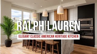 Elegante klassische amerikanische Heritage-Küche von Ralph Lauren Cremeweiß, Schiefergrau und Mah... screenshot 2