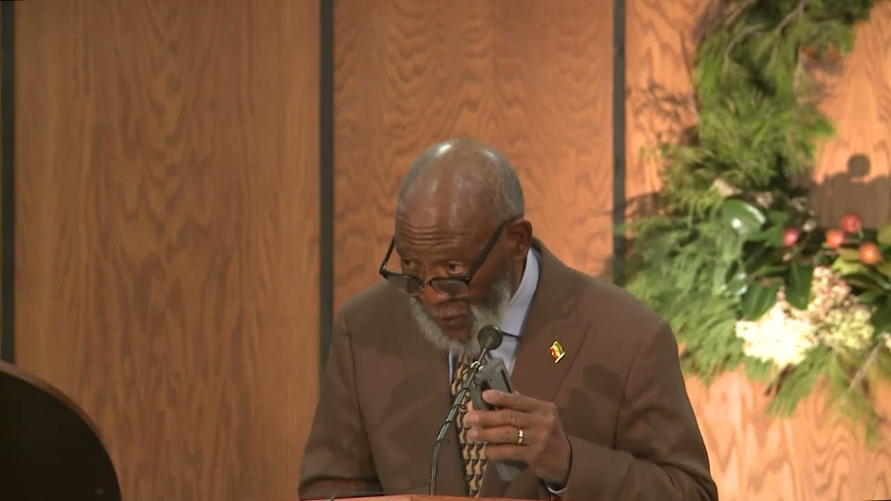 Rev. Amos C. Brown at the Christmas Creche Exhibit in Palo Alto 2025