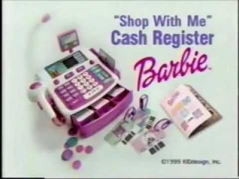 1999 shopping with barbie cash register