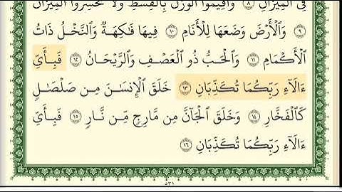 سورة الرحمن مكتوبة الشيخ محمد شمس الدين خولاني