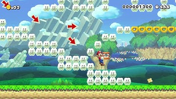 FUN LANDING easy and medium by aj - SUPER MARIO MAKER - No Commentary 一 1AJ