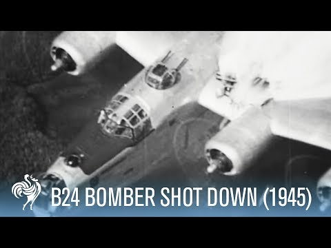 B24 Bomber Shot Down - Incredible Footage, [Full Resolution]